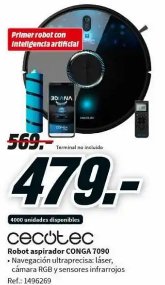 MediaMarkt Cecotec Robot Aspirador Conga 7090 oferta