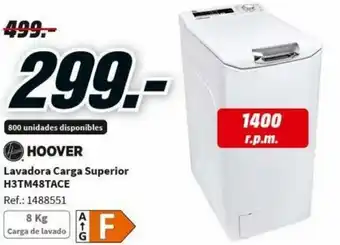 MediaMarkt Hoover Lavadora Carga Superior H3TM48TACE oferta