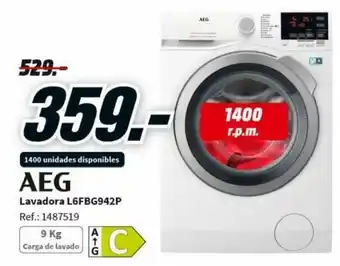 MediaMarkt AEG Lavadora L6FBG942P oferta