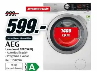 MediaMarkt AEG Lavadora L8FEC942Q oferta