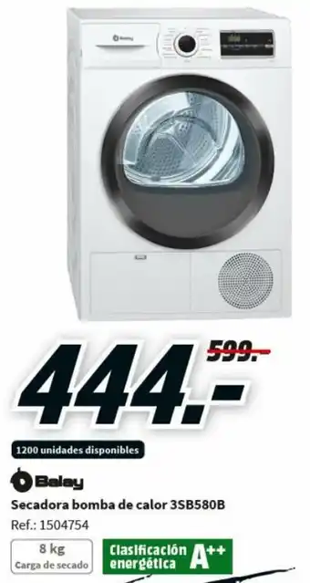 MediaMarkt Balay Secadora Bomba De Calor 3SB580B oferta