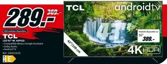MediaMarkt TCL LED 43" 4K 43P618 oferta