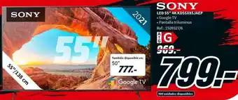 MediaMarkt Sony LED 55" 4K KD55X85JAEP oferta