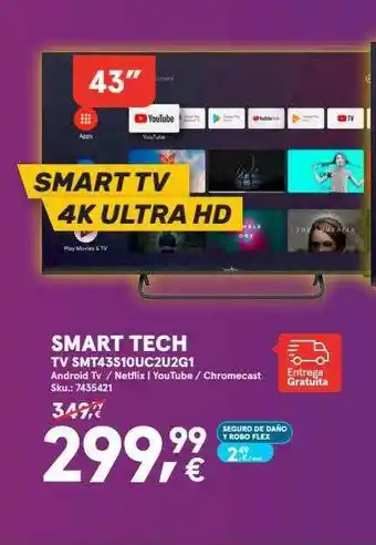 Worten Smart Tech Tv Smt43s10uc2u2g1 oferta