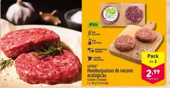 ALDI GUTBIO Hamburguesas de vacuno ecológicas oferta