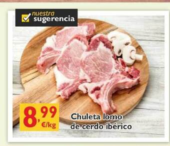 Cash Ecofamilia Chuleta lomo de cerdo ibérico oferta