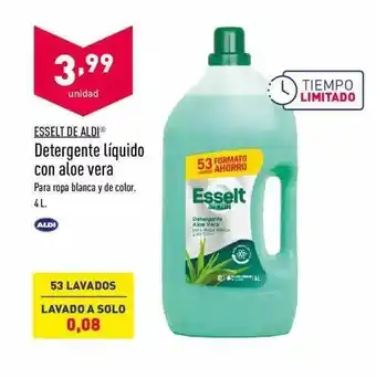 ALDI Esselt Aldi Detergente líquido con aloe vera 4L oferta