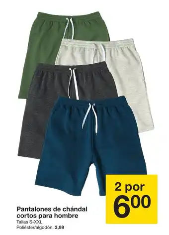 Zeeman Pantalones de chándal cortos para hombre 2 por oferta