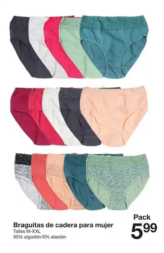 Zeeman Braguitas de cadera para mujer Pack oferta