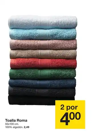 Zeeman Toalla Roma 50 x 100cm 2 por oferta