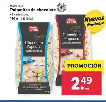 Lidl Mister Choc Palomitas De Chocolate 180g oferta