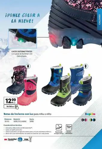 Lidl Botas De Invierno Con Luz oferta
