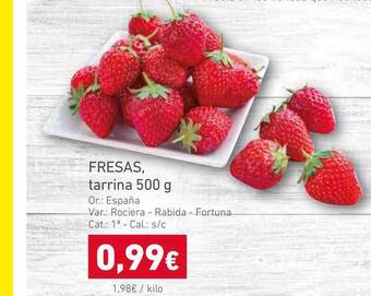 HiperDino Fresas tarrina 500 g oferta