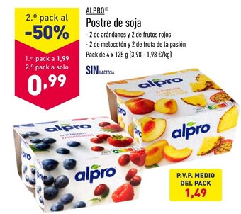 ALDI Alpro Postre de soja oferta