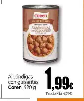 Unide Market COREN Albóndigas con guisantes oferta
