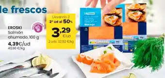 Autoservicios Familia EROSKI Salmón ahumado oferta