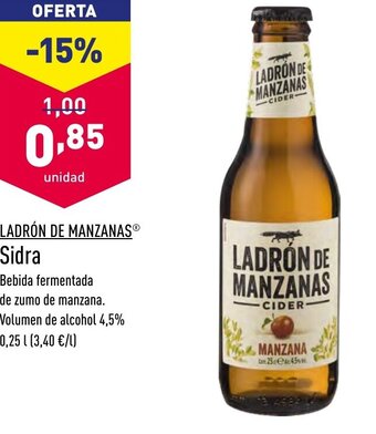 ALDI Ladrón de Manzanas Sidra oferta