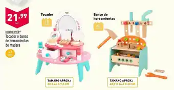 ALDI Mundo Diver Tocador O Banco De Herramientas De Madera oferta