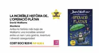 Abacus La Increïble Història De...l'operació Plàtan David Walliams Montena oferta