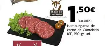 Supermercados Lupa Hamburguesa De Carne De Cantabria Igp 150gr oferta