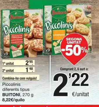 SPAR Fragadis Piccolinis Diferents Tipus Buitoni 270g oferta