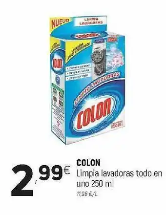 Coviran Colon Limpia Lavadoras Todo En Uno 250ml oferta
