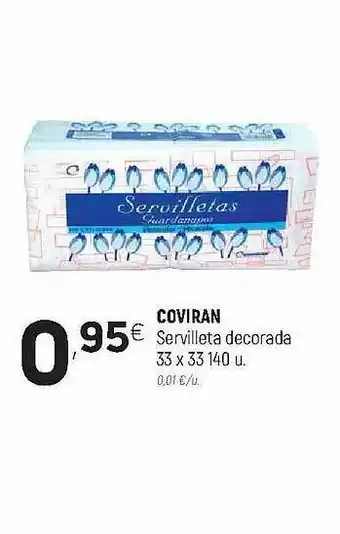 Coviran Coviran Servilleta Decorada 33 x 33 140u oferta