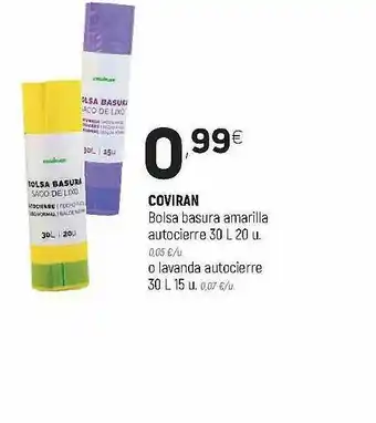 Coviran Coviran Bolsa Basura Amarilla Autocierre O Lavanda Autocierre oferta