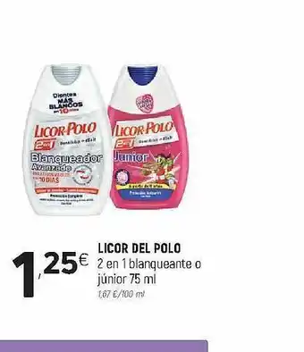 Coviran Licor De Polo 2 En 1 Blanqueante O Júnior 75ml oferta