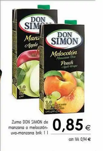 Cash Ifa Zumo Don Simo De Manzan O Melocotón-uva-manzana oferta