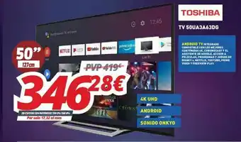 Mi electro Tv led 50'' toshiba oferta
