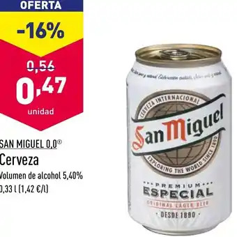 ALDI San Miguel Cerveza oferta