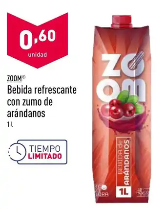 ALDI Zoom Bebida refrescante con zumo de arándanos oferta