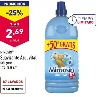 ALDI Mimosin Suavizante Azul vital oferta