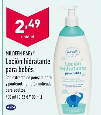 ALDI Mildeen Baby Loción hidratante para bebès oferta