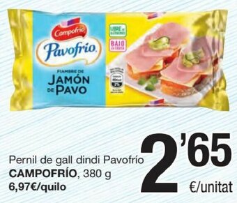 SPAR Pernil de Gall Dindi Pavofrio Campofrío oferta