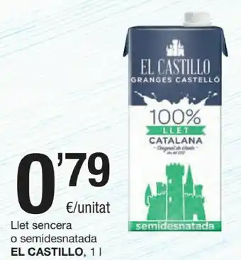 SPAR Llet Sencera O Semidesnatada El Castillo 1 l oferta