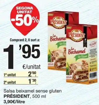 SPAR Salsa Beixamel Sense Gluten Président 500 ml oferta