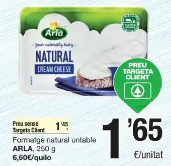 SPAR Formatge Natural Untable Arla oferta