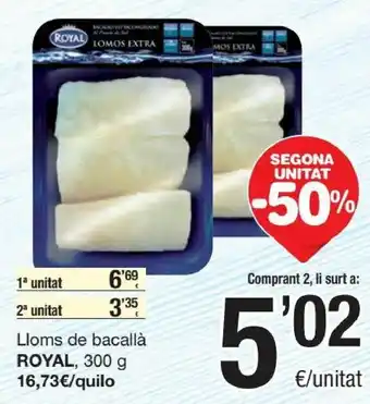 SPAR Lloms de Bacallà Royal oferta