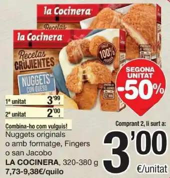 SPAR Nuggets Originals O Amb Formatge, Fingers o San Jacobo La Cocinera oferta