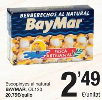 SPAR Escopinyes Al Natural Baymar oferta