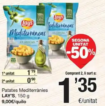SPAR Patates Mediterrànies Lay's oferta