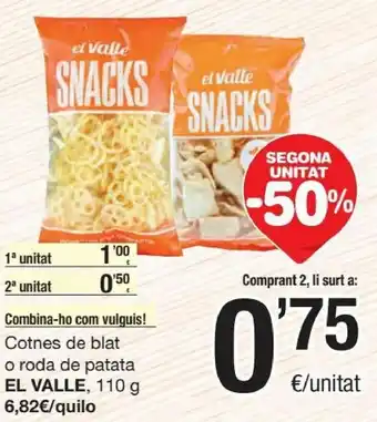 SPAR Cotnes De Blat o Roda De Patata El Valle oferta