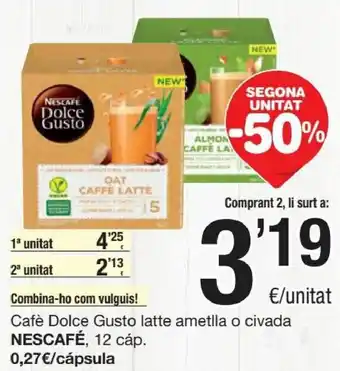 SPAR Nescafé Cafè Dolce Gusto Latte Arnetlla o Civada 12 cáp oferta