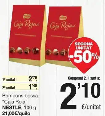 SPAR Nestlé Bombons Bossa "Caja Roja" 100 g oferta