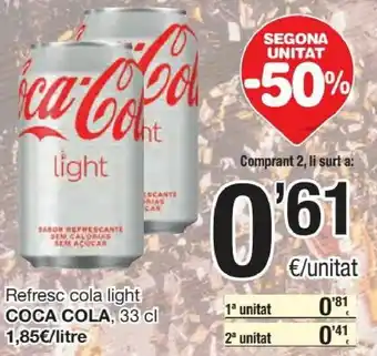 SPAR Coca Cola Refresc Cola Light 33 cl oferta