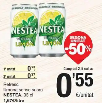 SPAR Nestea Llimona Sense Sucre 33 Cl oferta