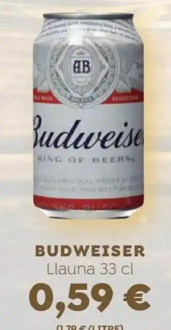 SPAR Budweiser Llauna 33 cl oferta