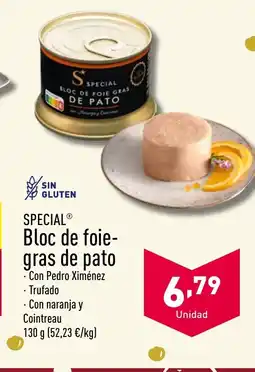 ALDI SPECIAL Bloc de foie- gras de pato oferta